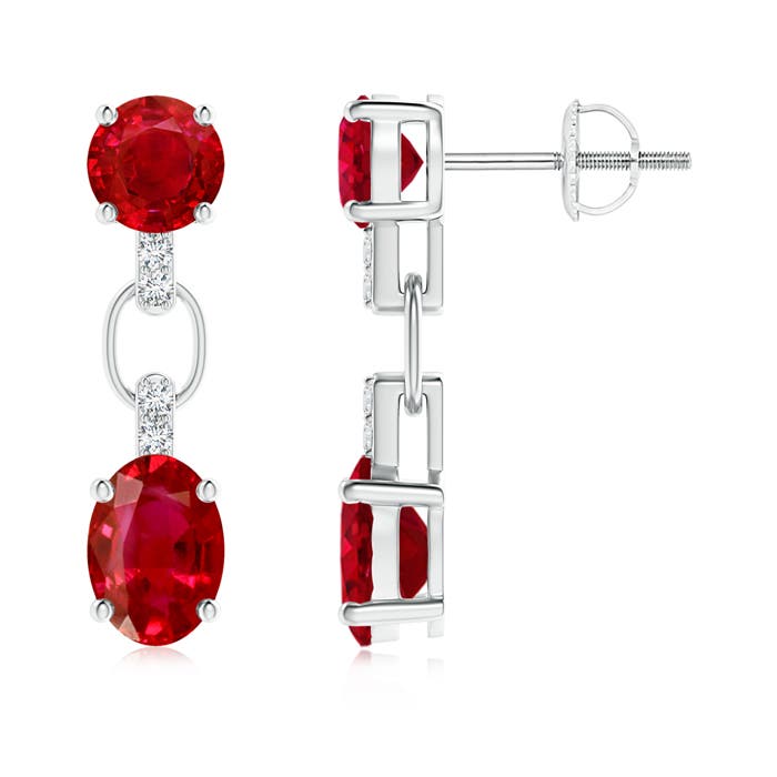 AAA - Ruby / 3.28 CT / 14 KT White Gold