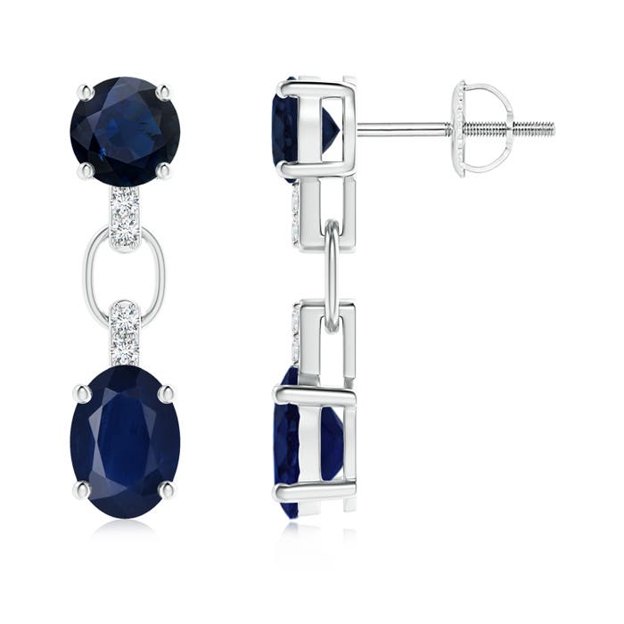 A - Blue Sapphire / 2.98 CT / 14 KT White Gold