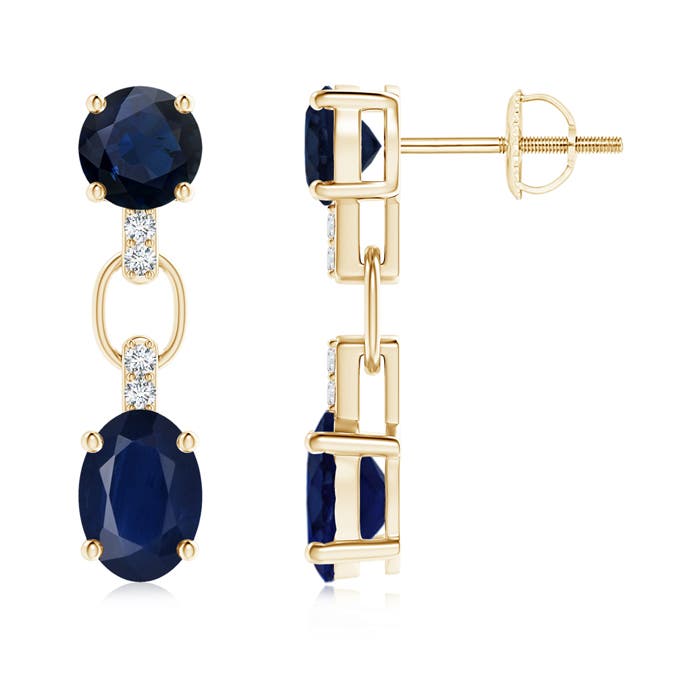 A - Blue Sapphire / 2.98 CT / 14 KT Yellow Gold