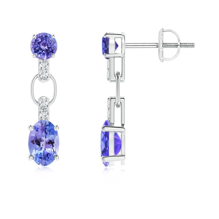 AAA - Tanzanite / 1.32 CT / 14 KT White Gold