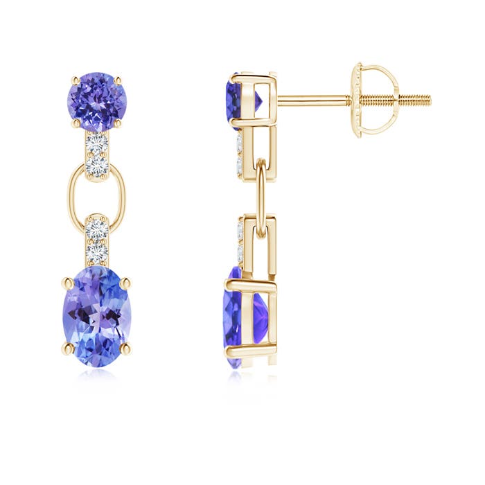 AAA - Tanzanite / 1.32 CT / 14 KT Yellow Gold