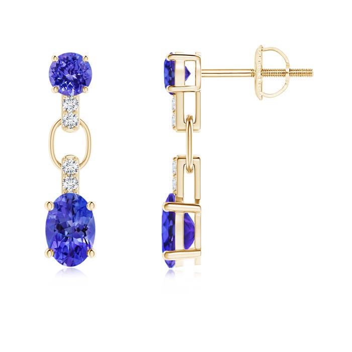 AAAA - Tanzanite / 1.32 CT / 14 KT Yellow Gold