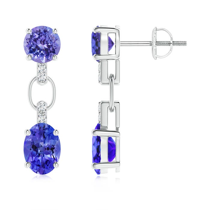 AAA - Tanzanite / 2.68 CT / 14 KT White Gold