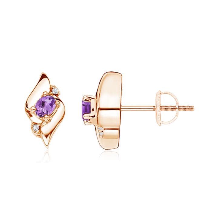 A - Amethyst / 0.3 CT / 14 KT Rose Gold