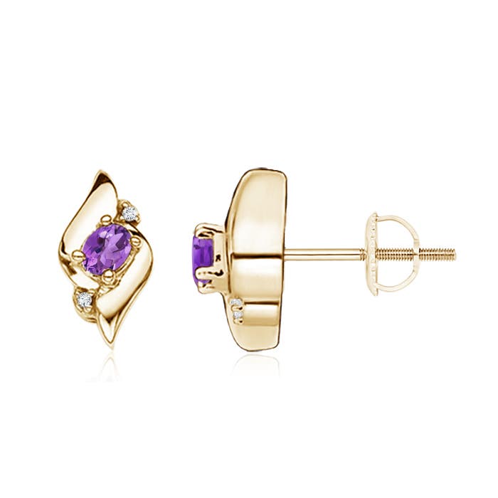 AA - Amethyst / 0.3 CT / 14 KT Yellow Gold