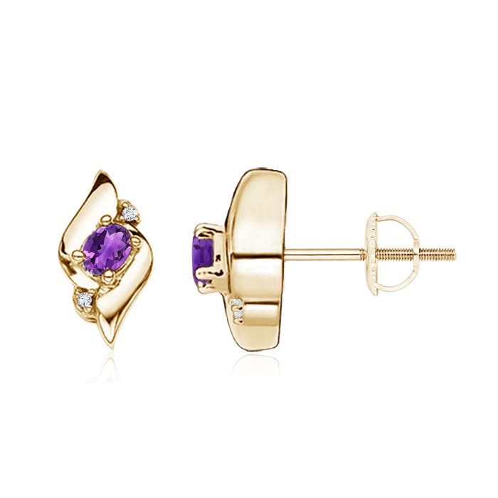 AAA - Amethyst / 0.3 CT / 14 KT Yellow Gold