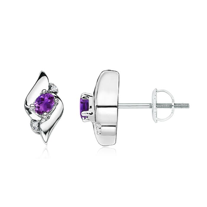 AAAA - Amethyst / 0.3 CT / 14 KT White Gold