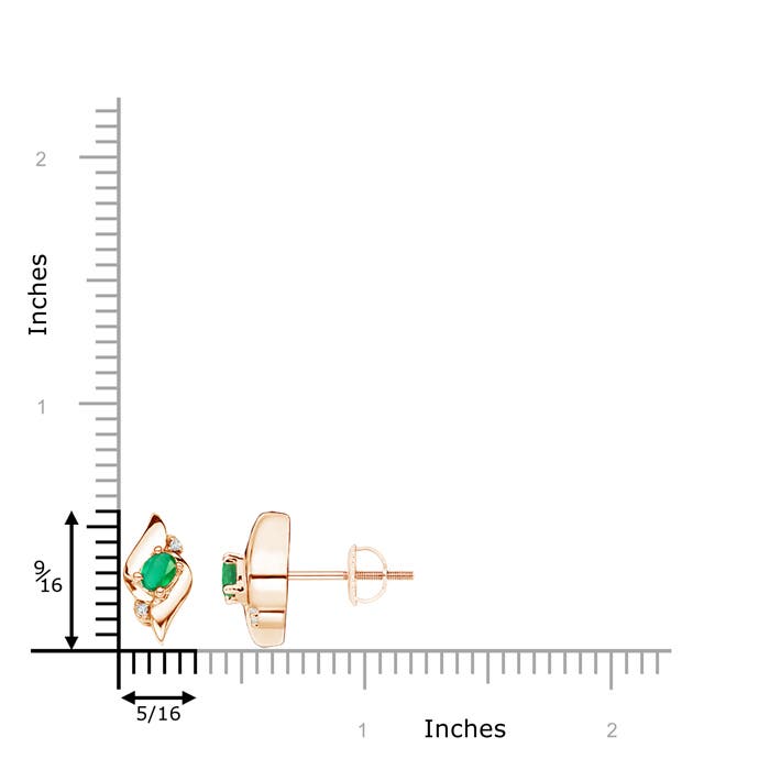 A - Emerald / 0.26 CT / 14 KT Rose Gold