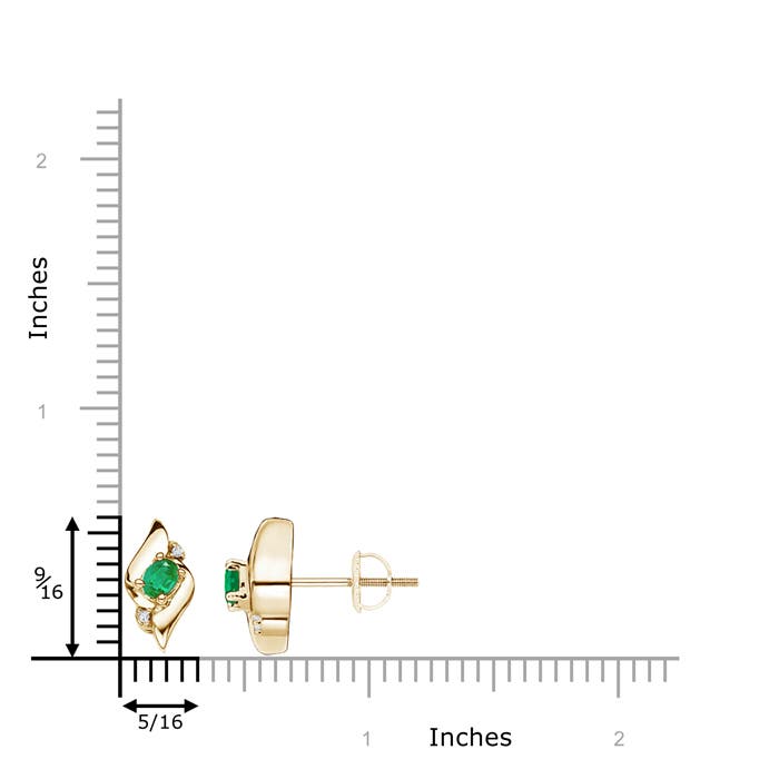 AA - Emerald / 0.26 CT / 14 KT Yellow Gold