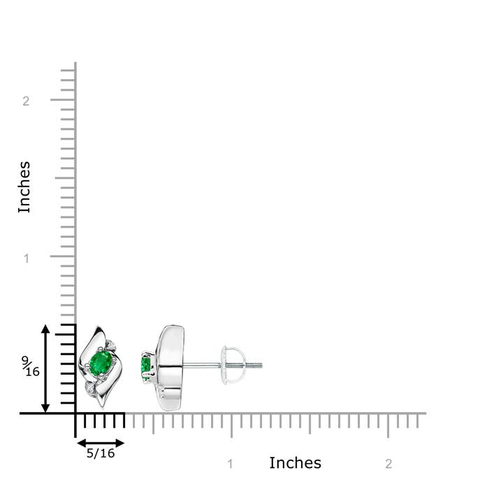 AAA - Emerald / 0.26 CT / 14 KT White Gold