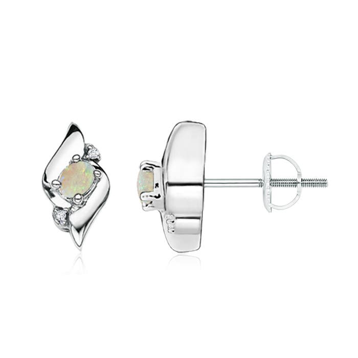 AAA - Opal / 0.26 CT / 14 KT White Gold