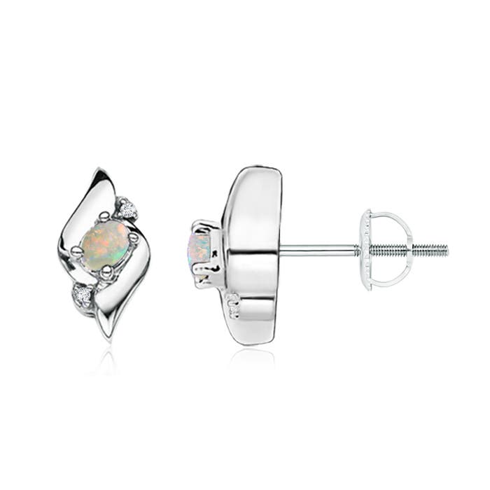 AAAA - Opal / 0.26 CT / 14 KT White Gold