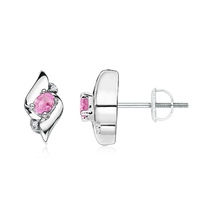 A - Pink Sapphire / 0.38 CT / 14 KT White Gold