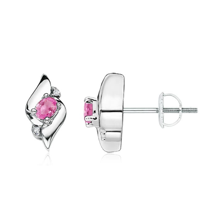 AA - Pink Sapphire / 0.38 CT / 14 KT White Gold