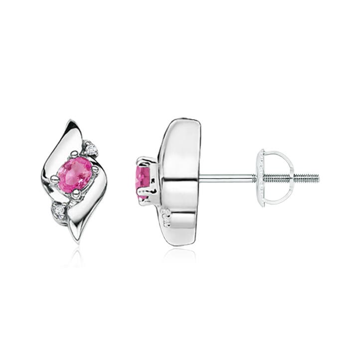 AAA - Pink Sapphire / 0.38 CT / 14 KT White Gold