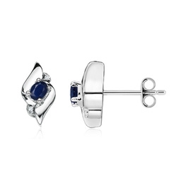 Classic Silver Blue Sapphire Earrings