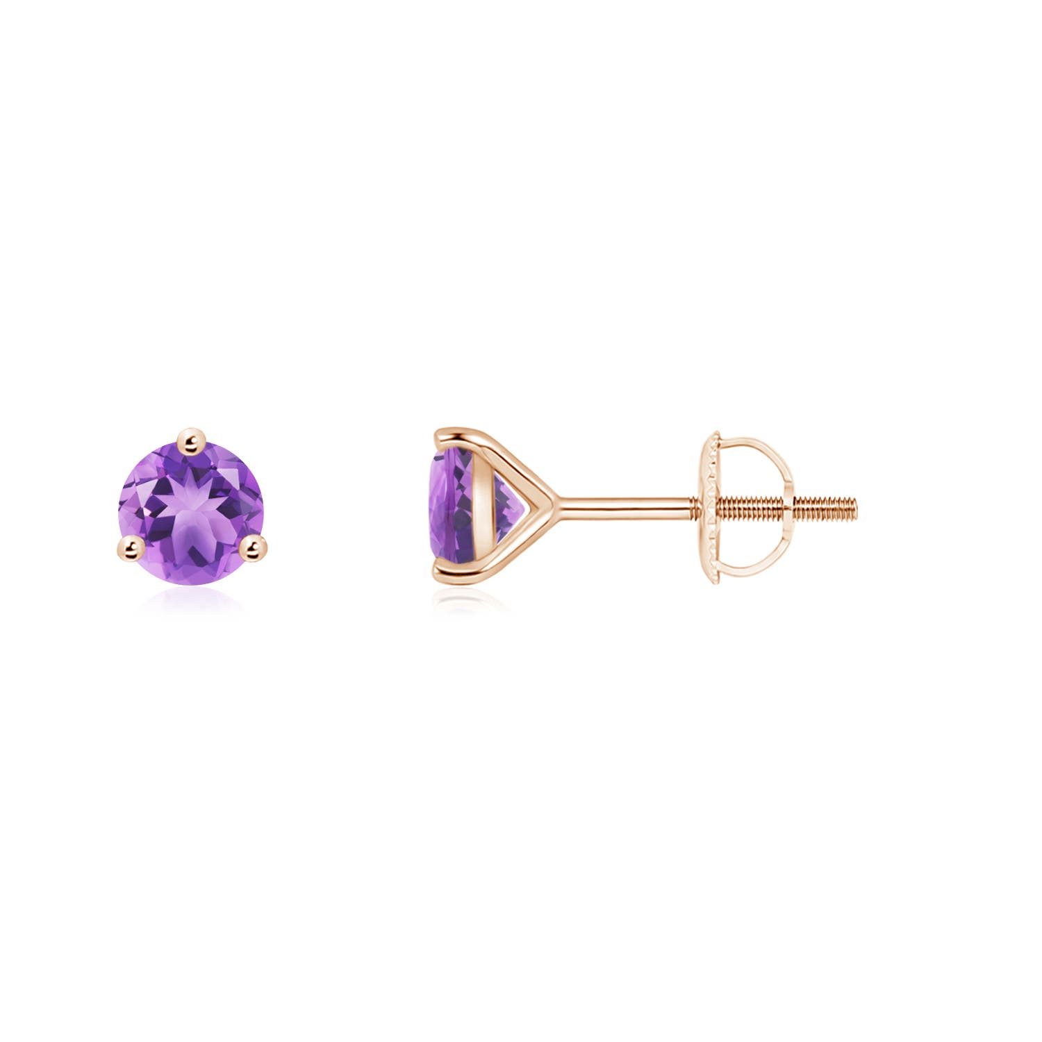 A - Amethyst / 0.5 CT / 14 KT Rose Gold