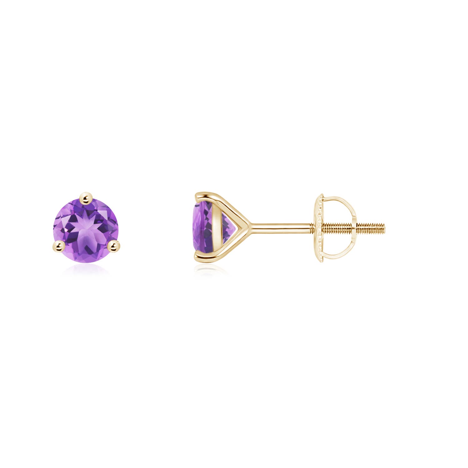 A - Amethyst / 0.5 CT / 14 KT Yellow Gold