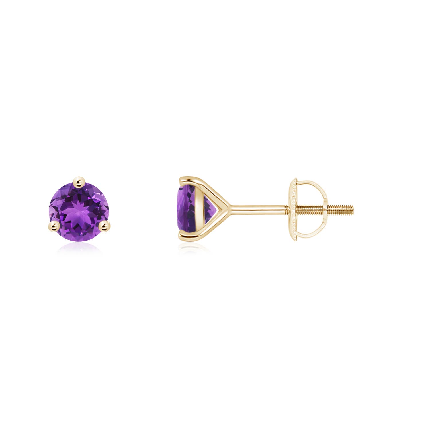 AAA - Amethyst / 0.5 CT / 14 KT Yellow Gold