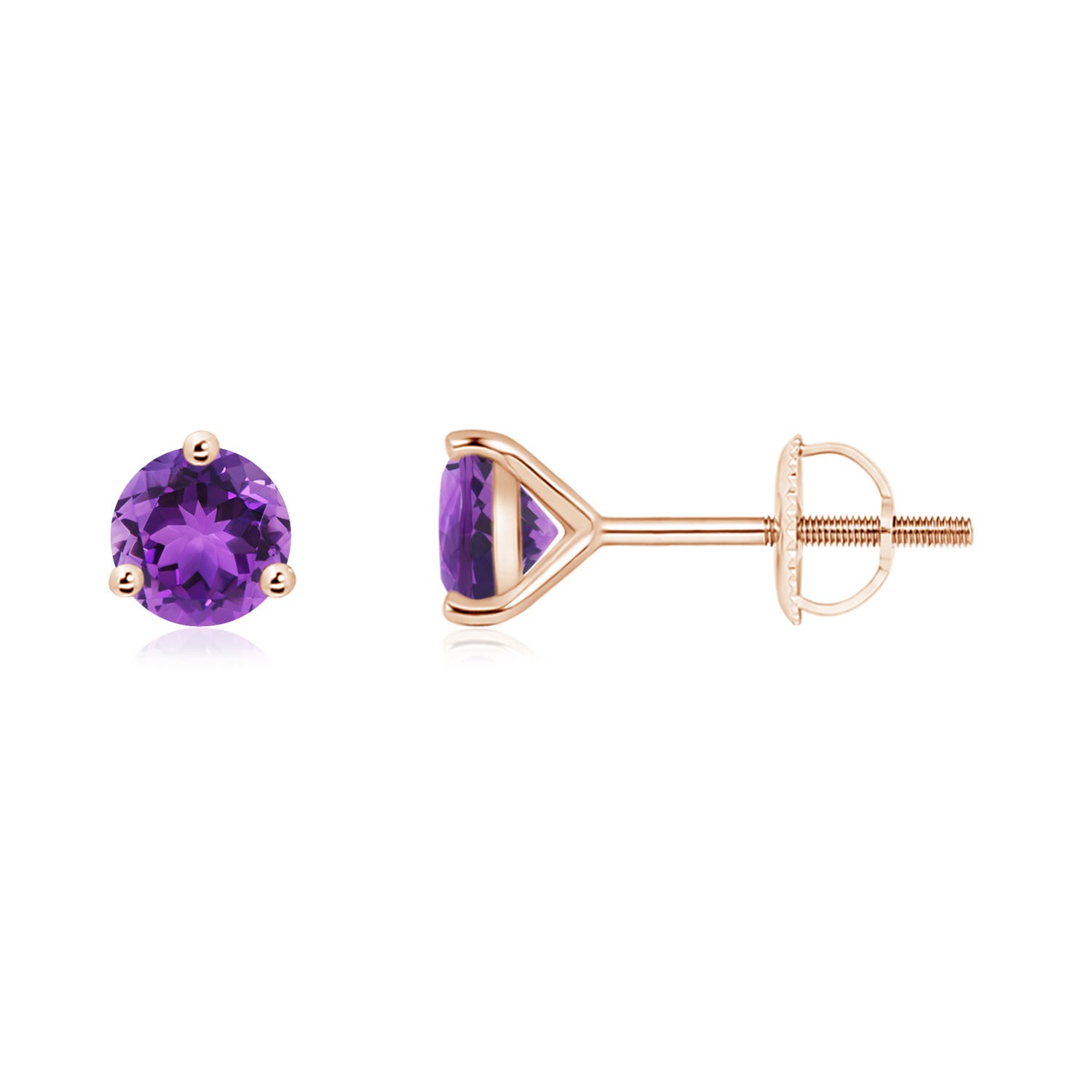 AAA - Amethyst / 0.9 CT / 14 KT Rose Gold