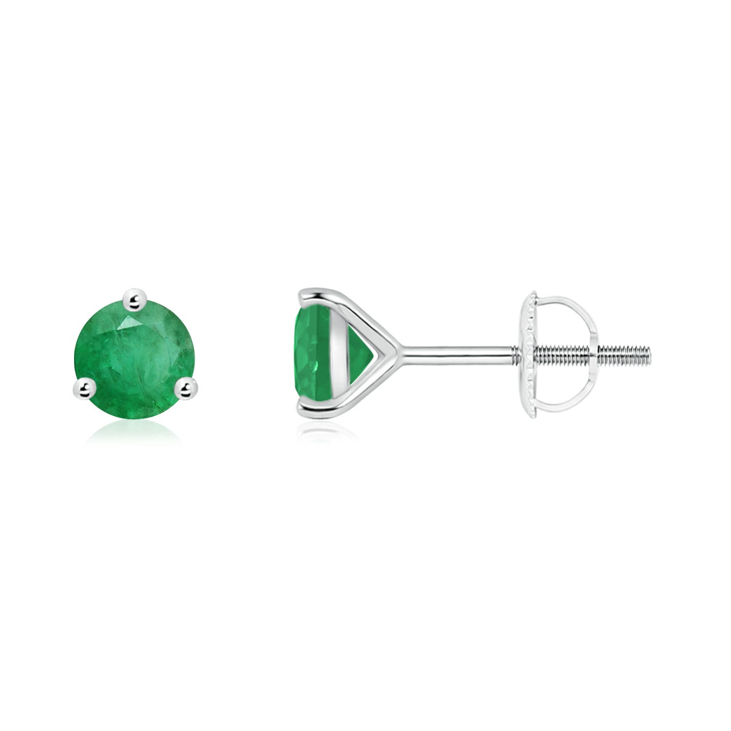 A - Emerald / 0.9 CT / 14 KT White Gold