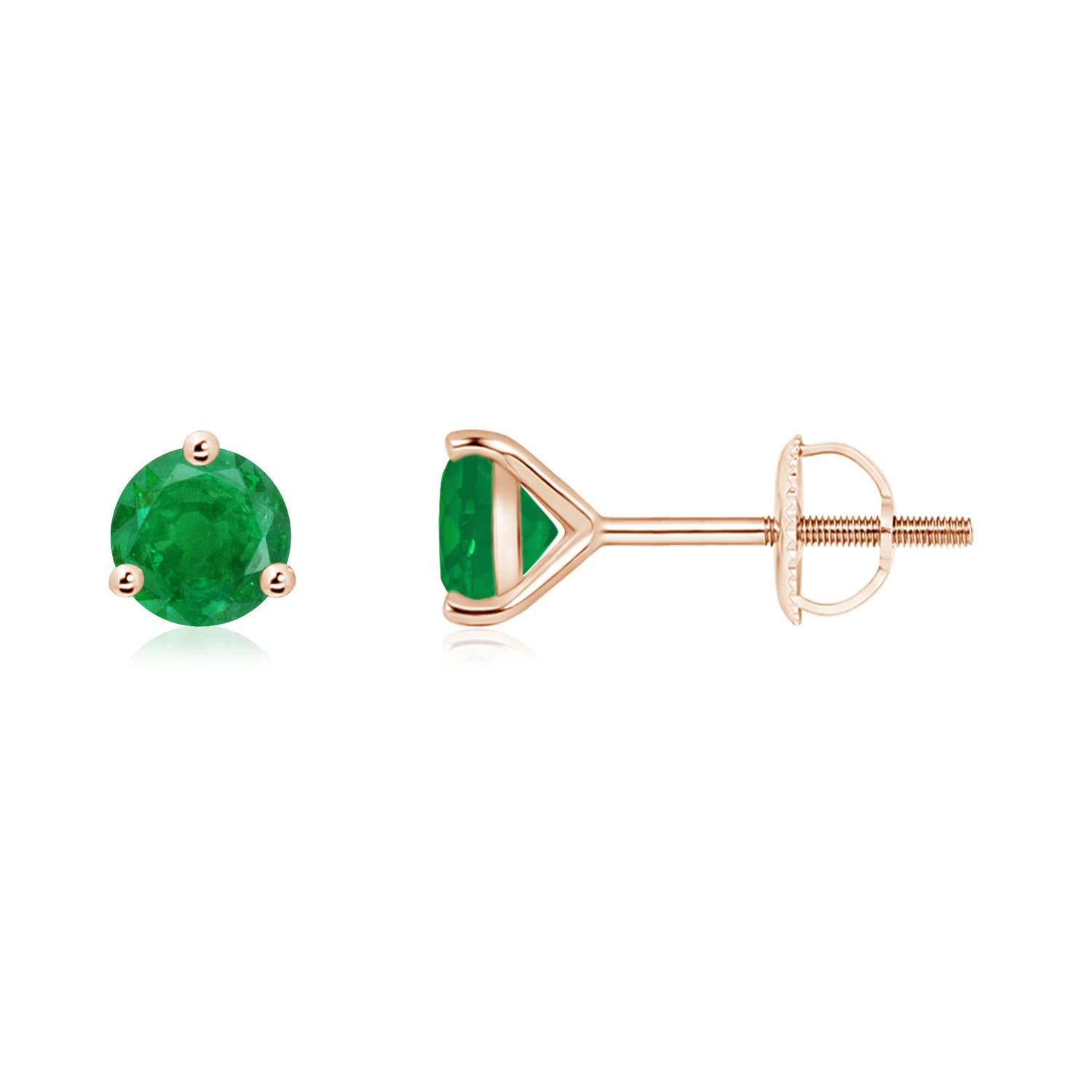 AA - Emerald / 0.9 CT / 14 KT Rose Gold