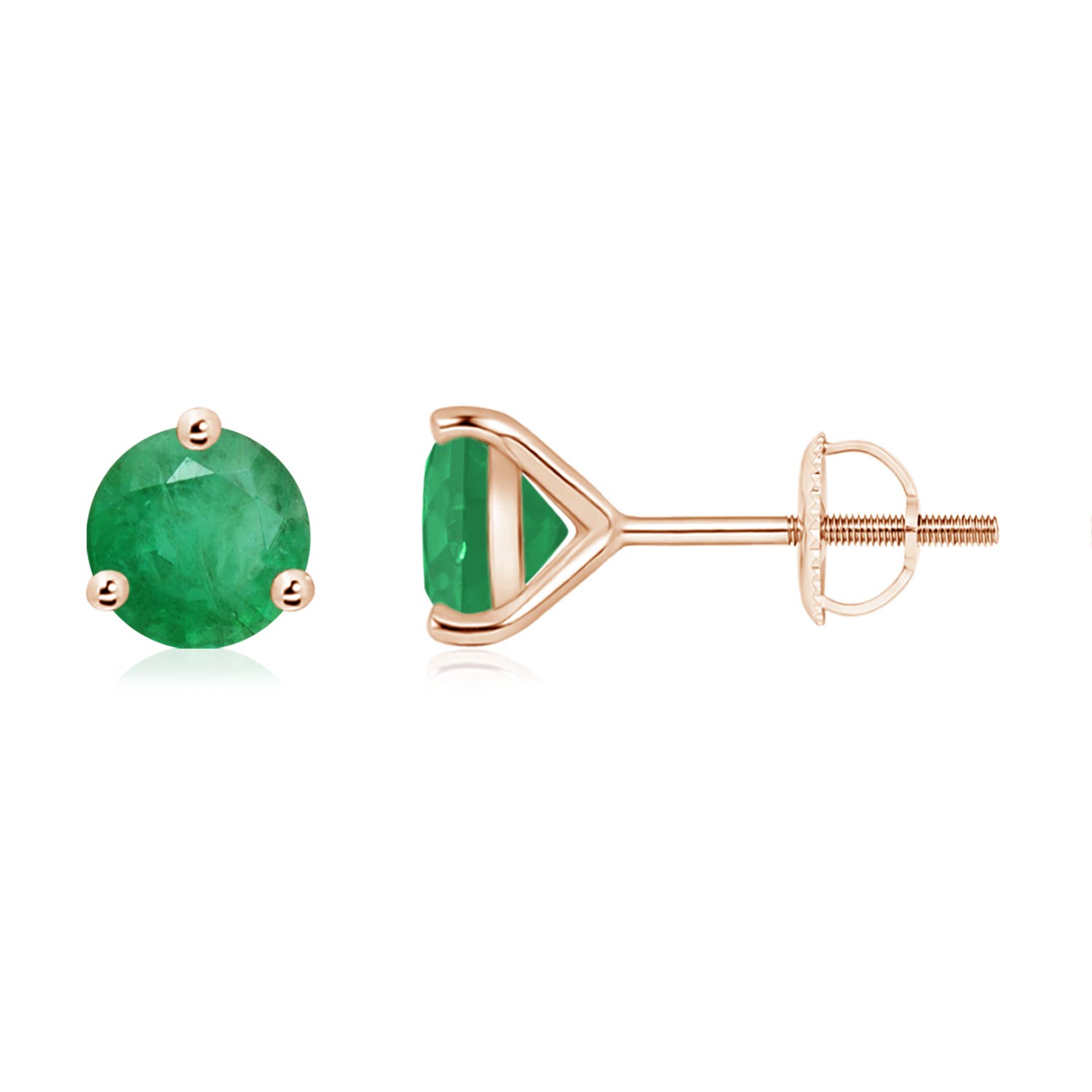 A - Emerald / 1.5 CT / 14 KT Rose Gold