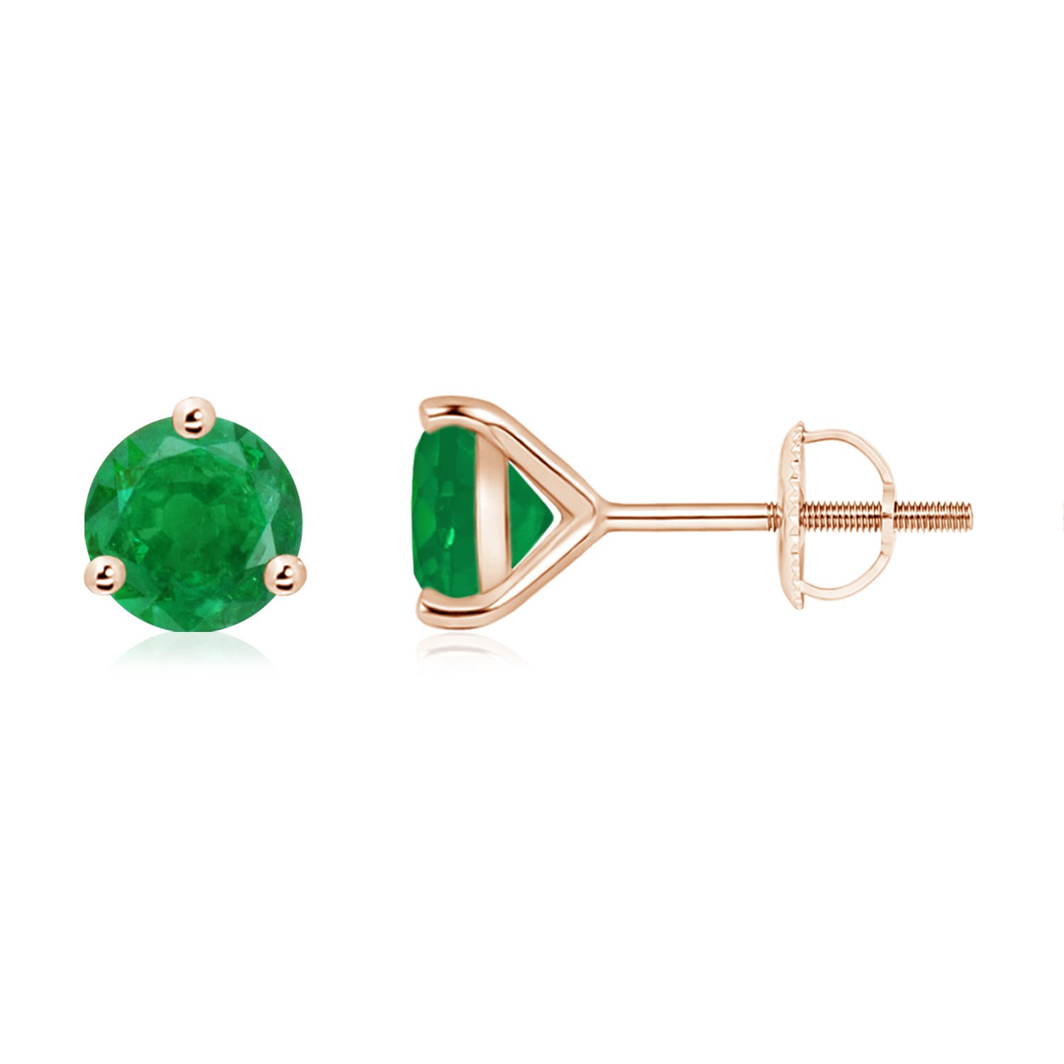 AA - Emerald / 1.5 CT / 14 KT Rose Gold