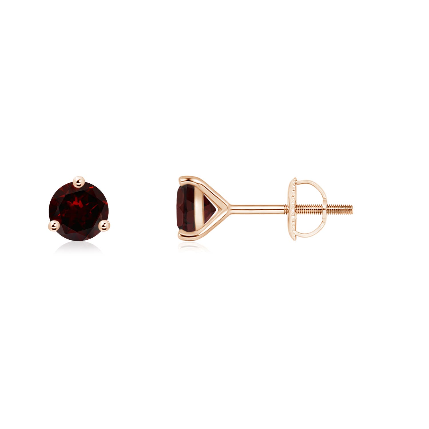 A - Garnet / 0.66 CT / 14 KT Rose Gold