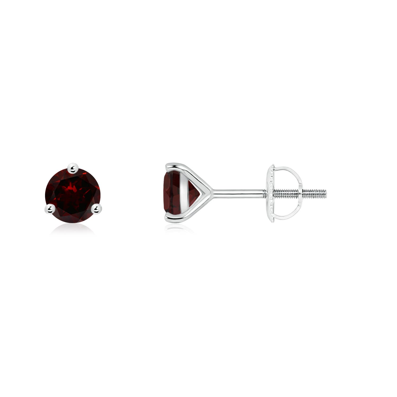 A - Garnet / 0.66 CT / 14 KT White Gold