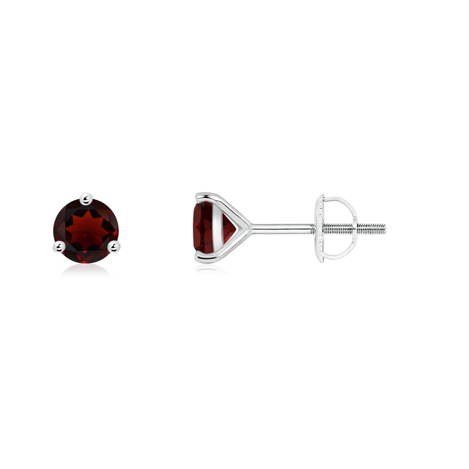 AA - Garnet / 0.66 CT / 14 KT White Gold