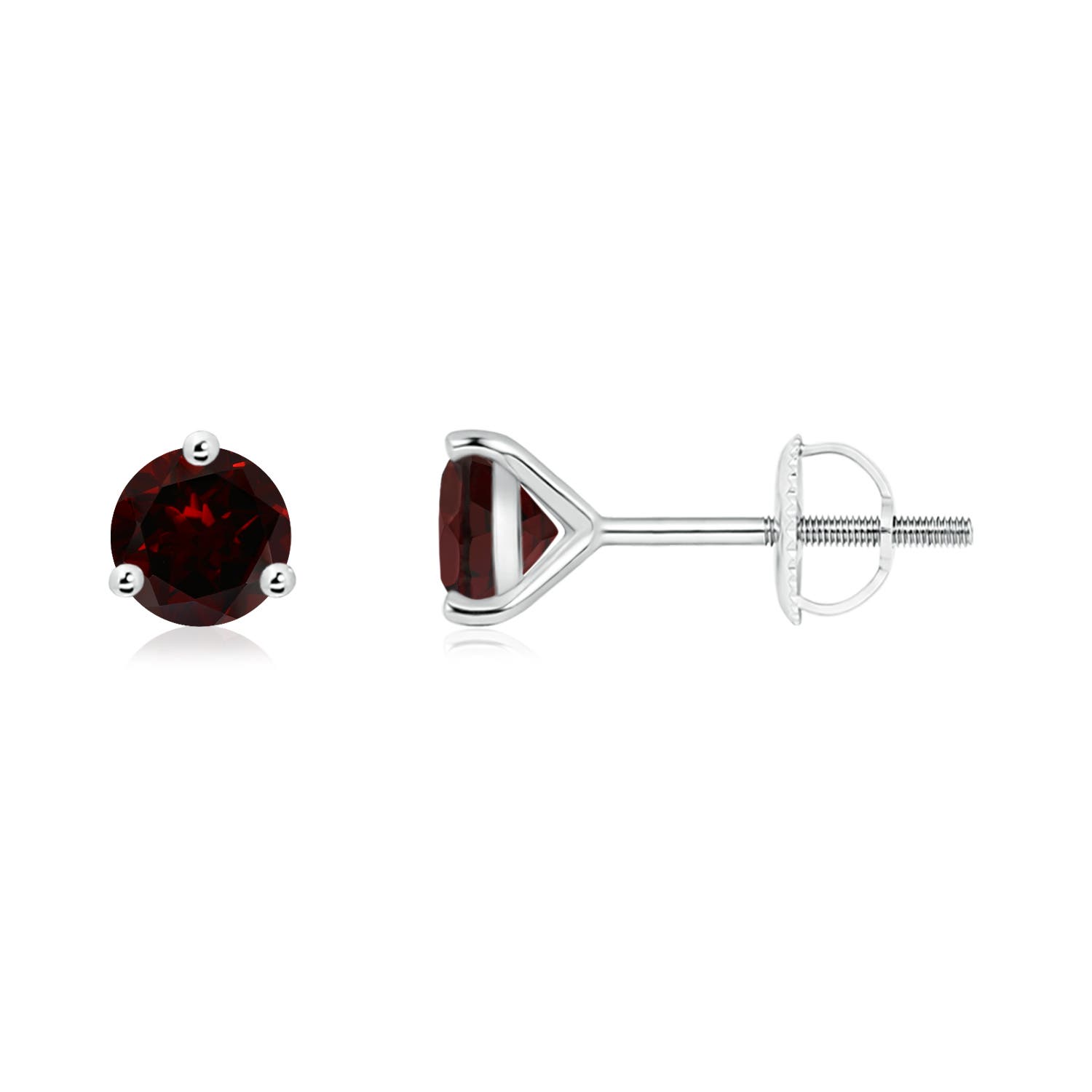 A - Garnet / 1.2 CT / 14 KT White Gold