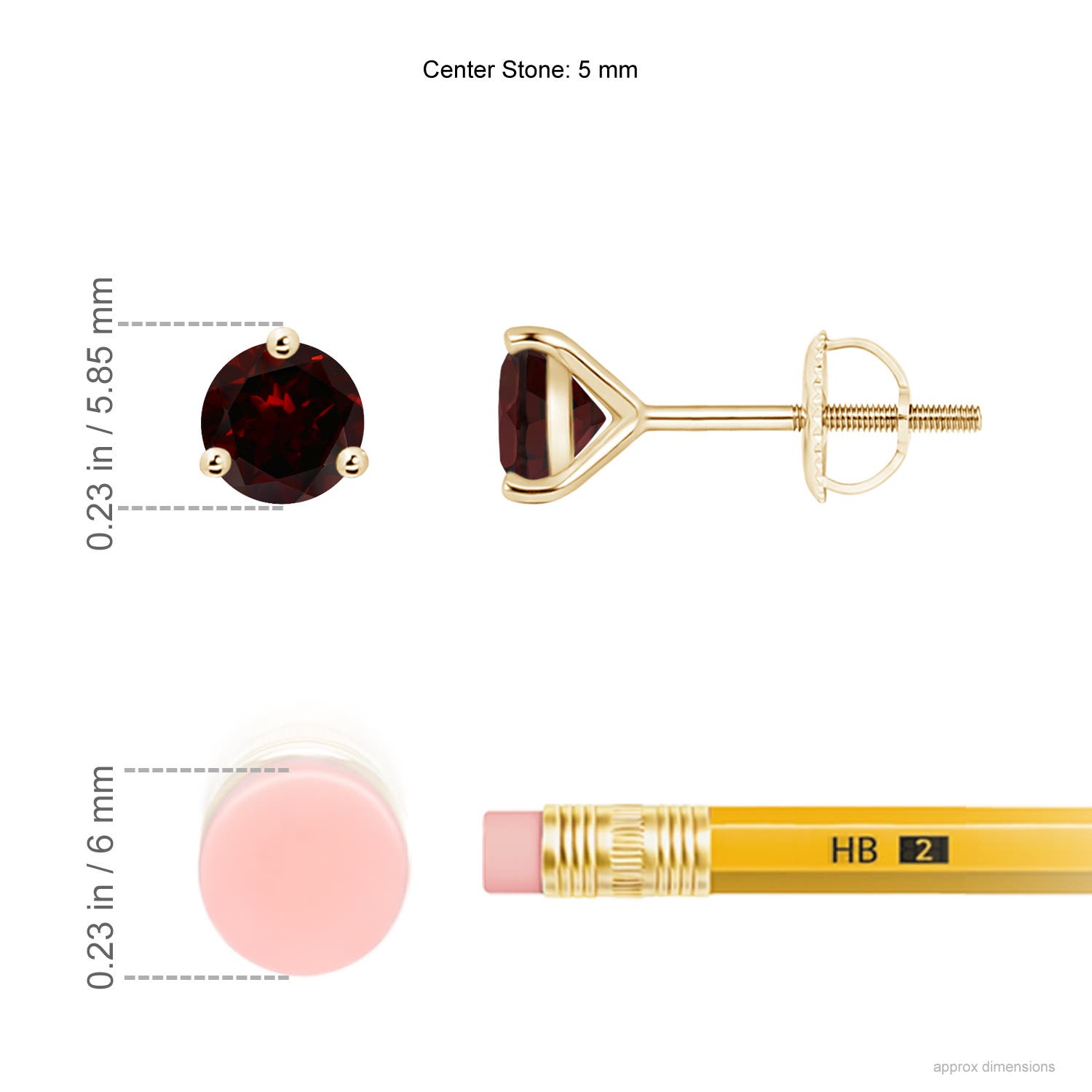 A - Garnet / 1.2 CT / 14 KT Yellow Gold