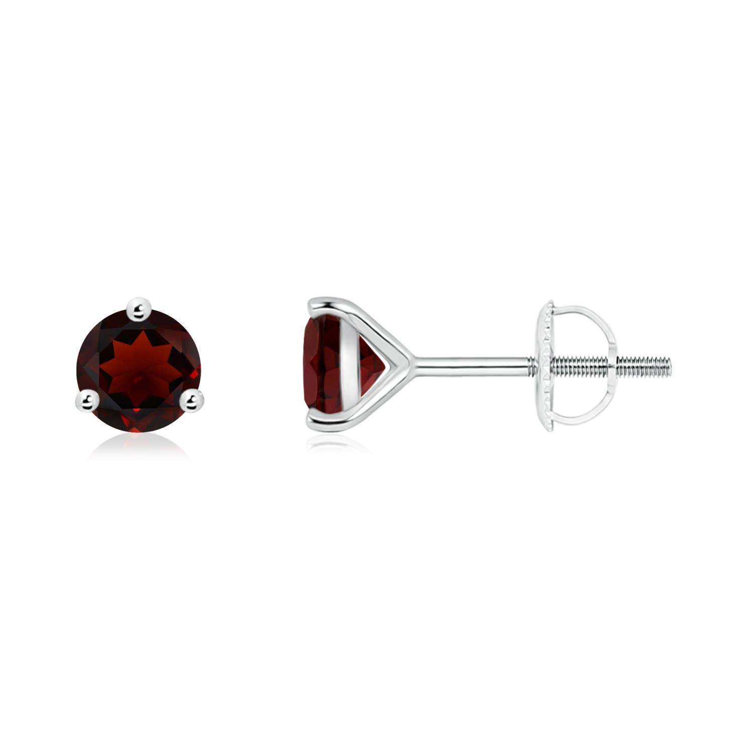 AA - Garnet / 1.2 CT / 14 KT White Gold