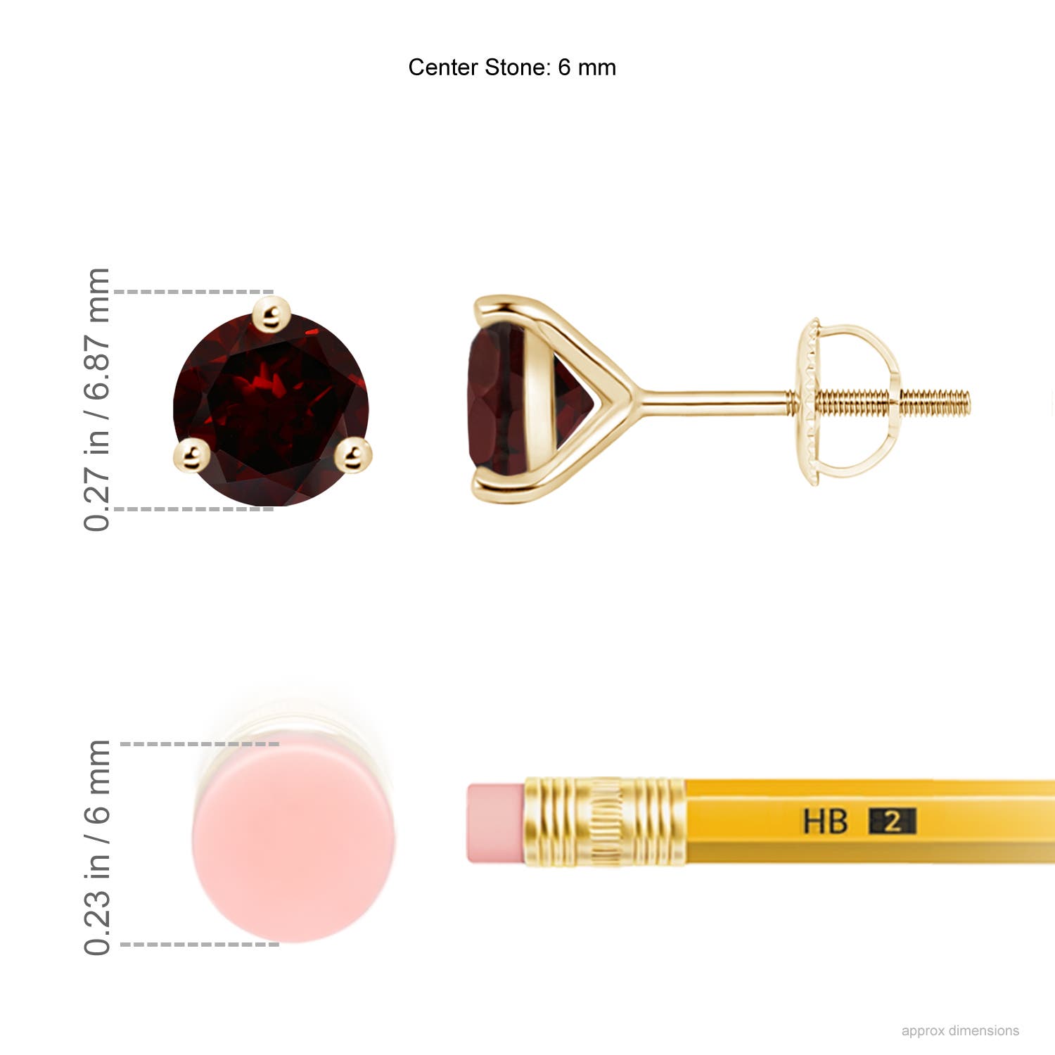 A - Garnet / 2 CT / 14 KT Yellow Gold