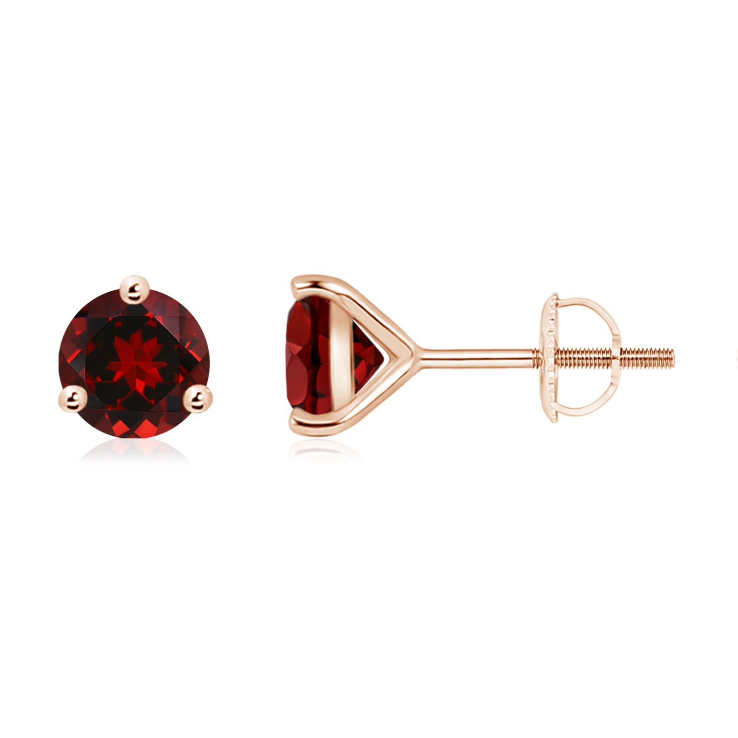 AAAA - Garnet / 2 CT / 14 KT Rose Gold