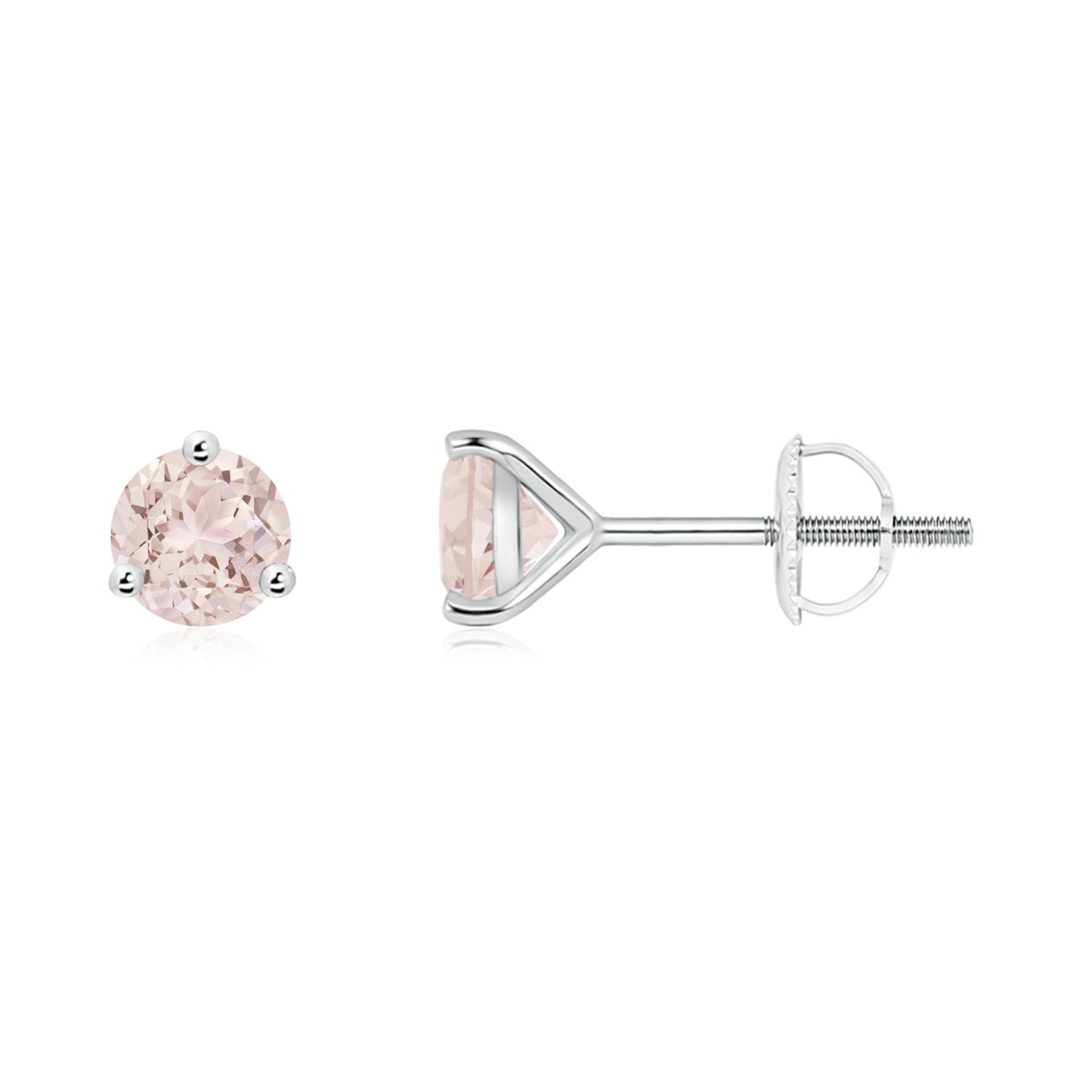 A - Morganite / 0.84 CT / 14 KT White Gold