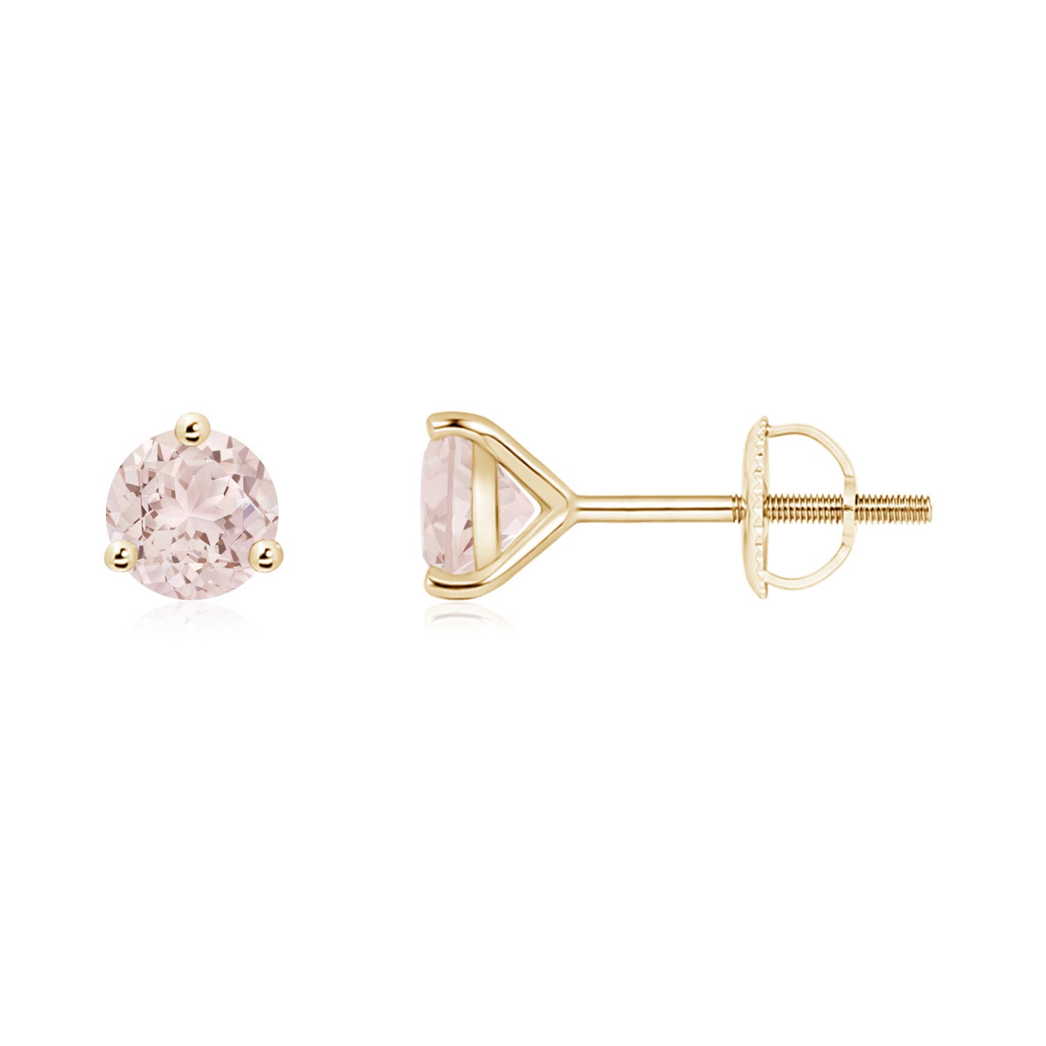 A - Morganite / 0.84 CT / 14 KT Yellow Gold