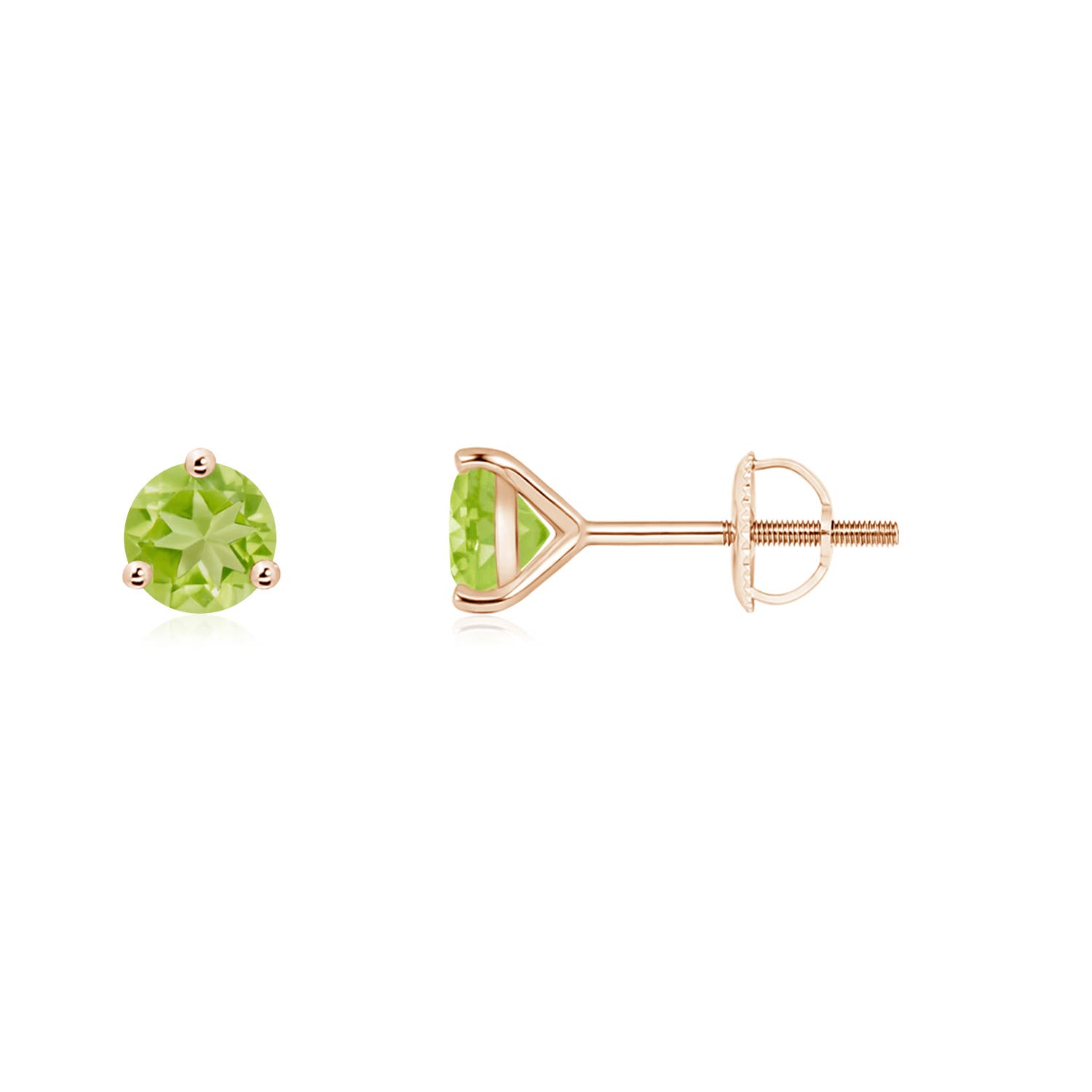 AA - Peridot / 0.6 CT / 14 KT Rose Gold