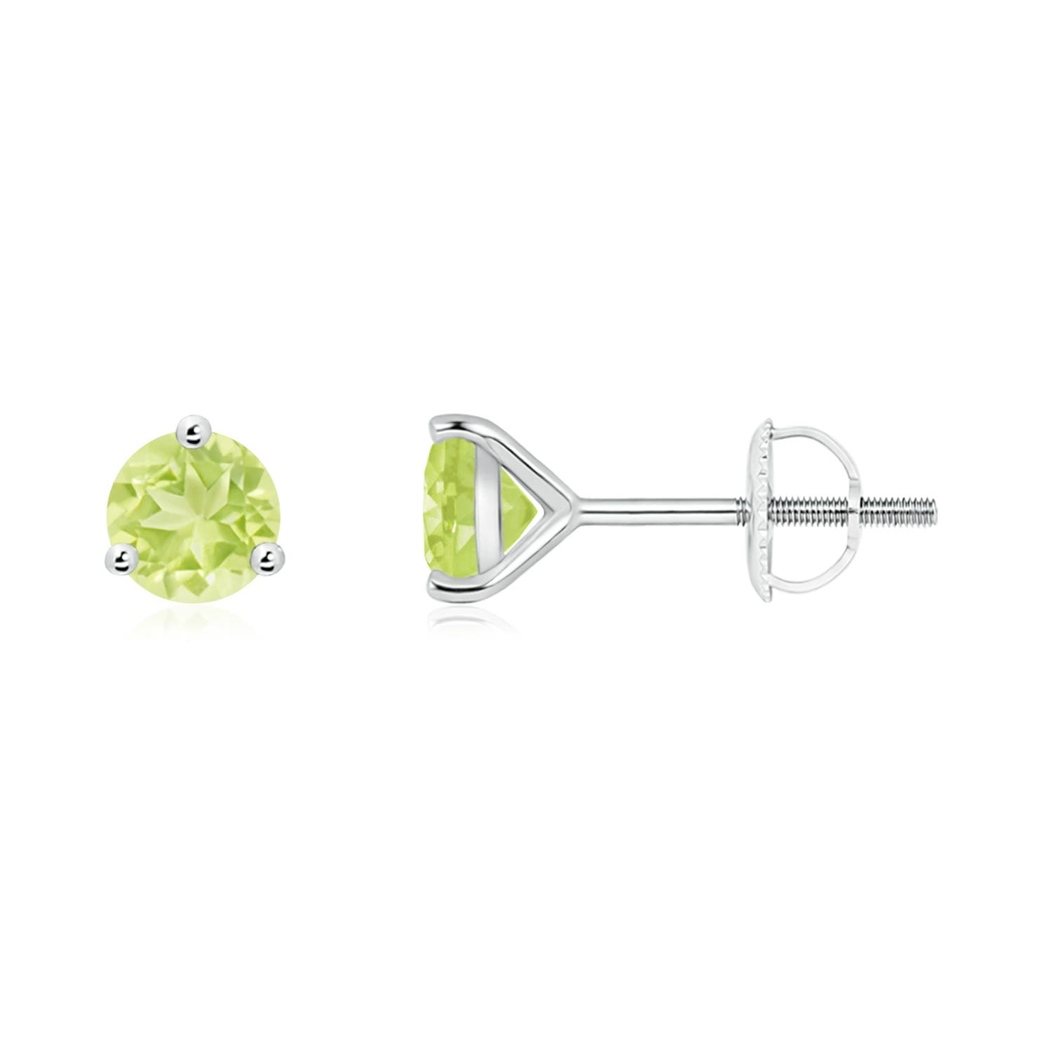 A - Peridot / 1.1 CT / 14 KT White Gold