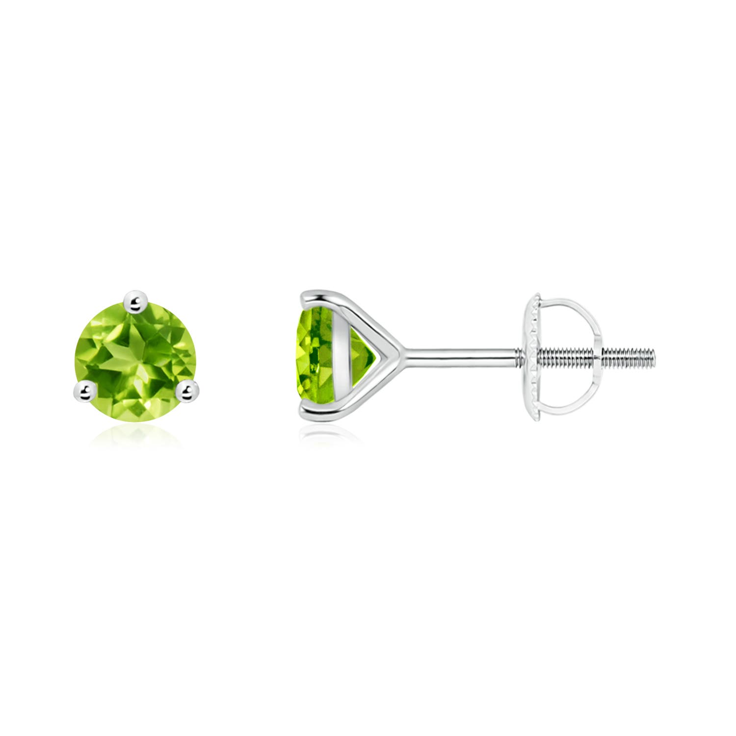 AAA - Peridot / 1.1 CT / 14 KT White Gold