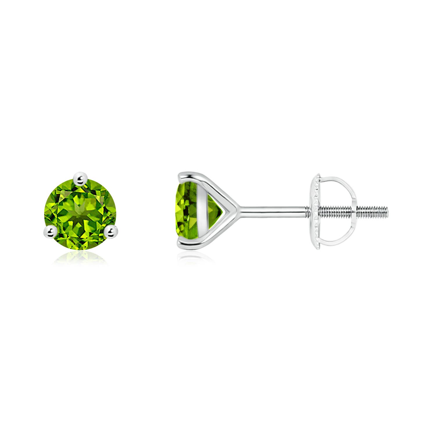 AAAA - Peridot / 1.1 CT / 14 KT White Gold