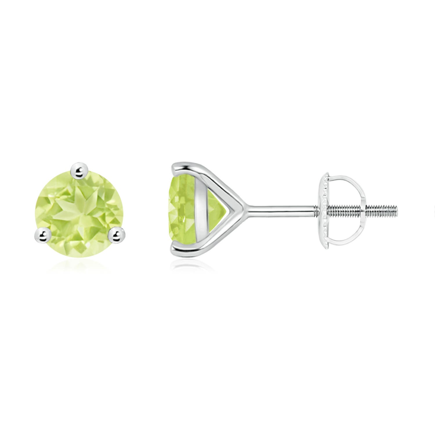 A - Peridot / 1.9 CT / 14 KT White Gold