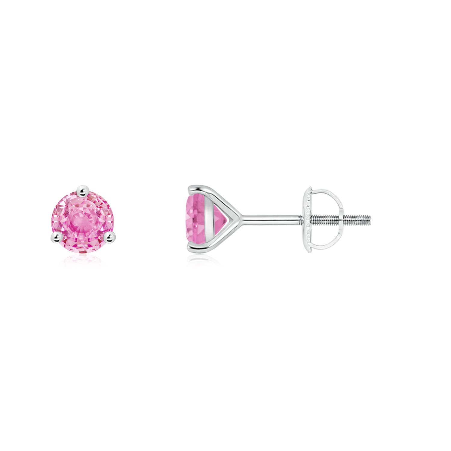 A - Pink Sapphire / 0.66 CT / 14 KT White Gold