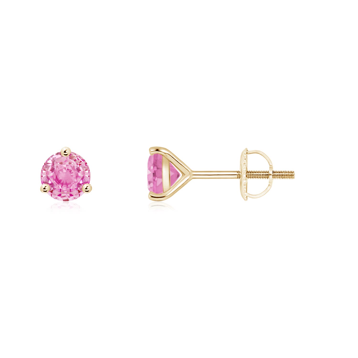 A - Pink Sapphire / 0.66 CT / 14 KT Yellow Gold