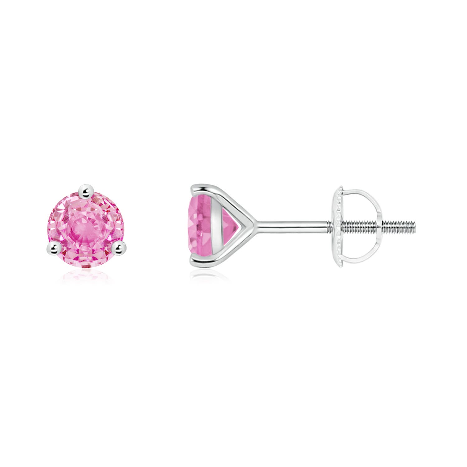 A - Pink Sapphire / 1.2 CT / 14 KT White Gold