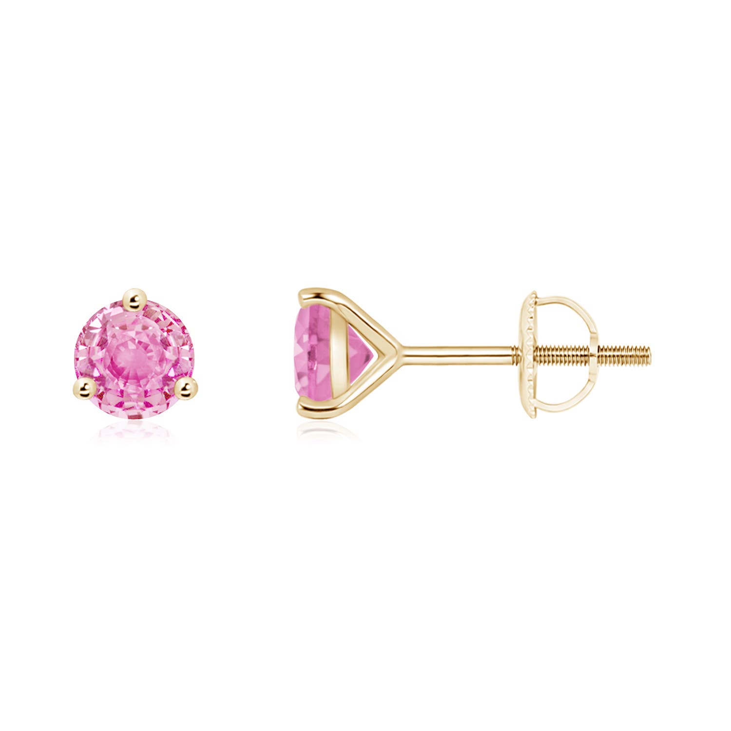 A - Pink Sapphire / 1.2 CT / 14 KT Yellow Gold