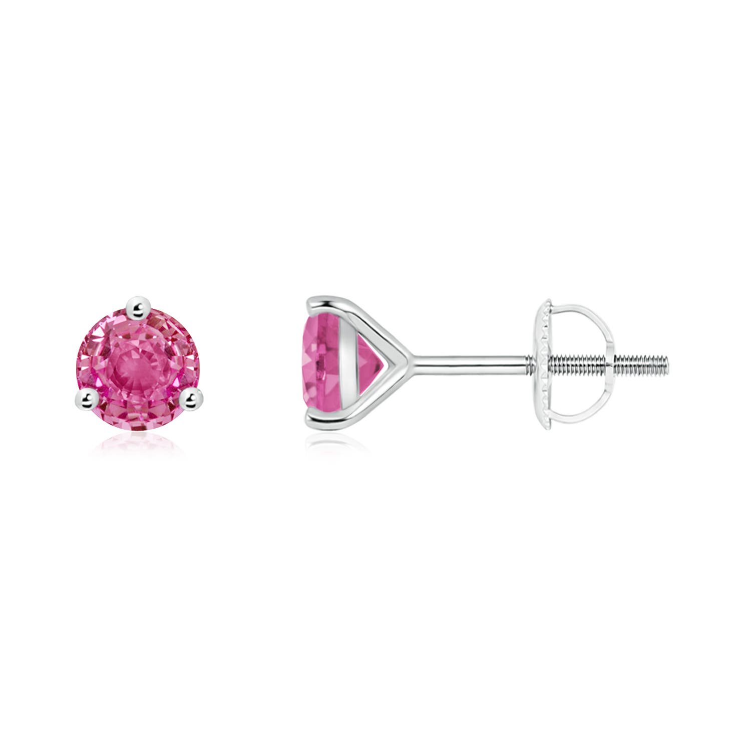 AAA - Pink Sapphire / 1.2 CT / 14 KT White Gold