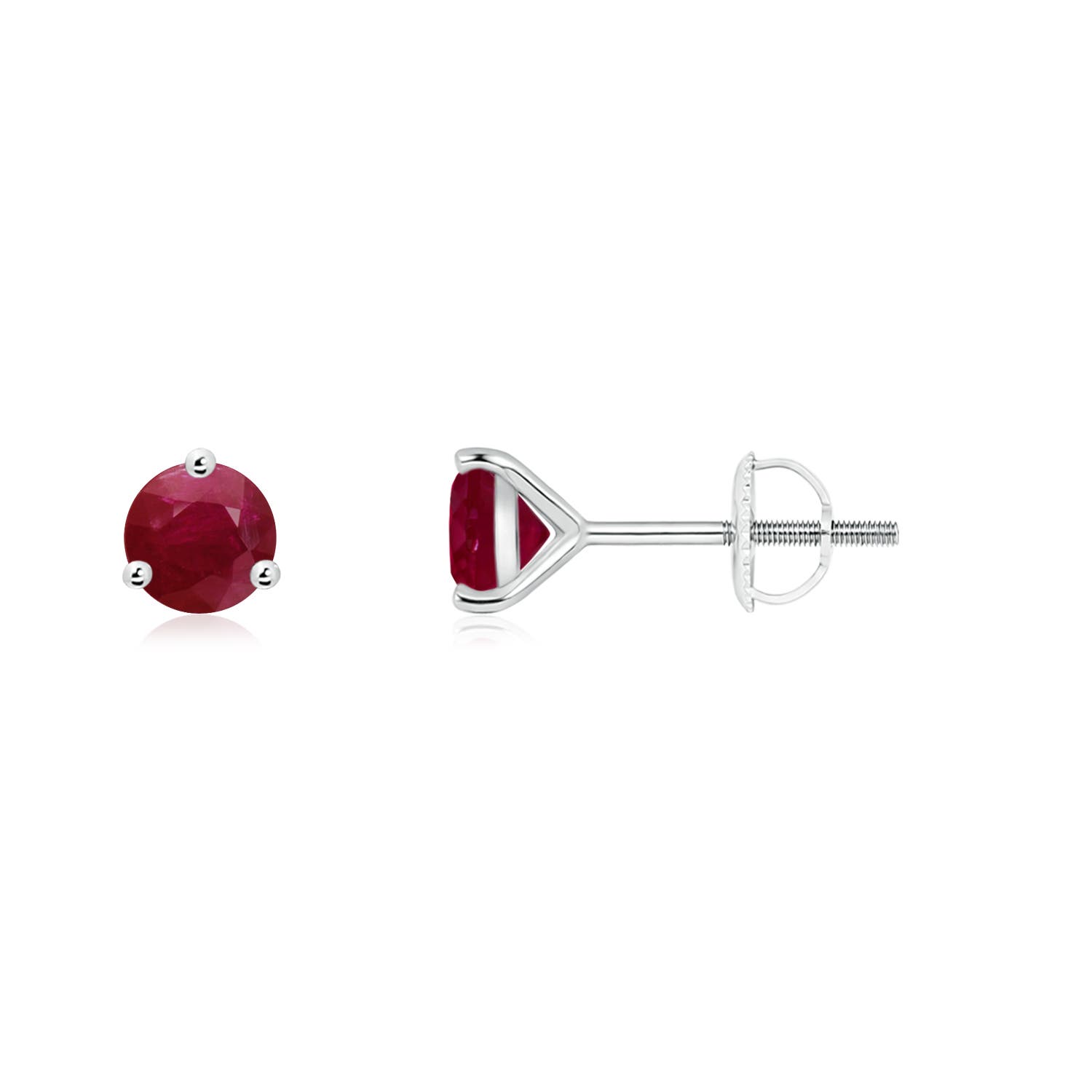 A - Ruby / 0.68 CT / 14 KT White Gold