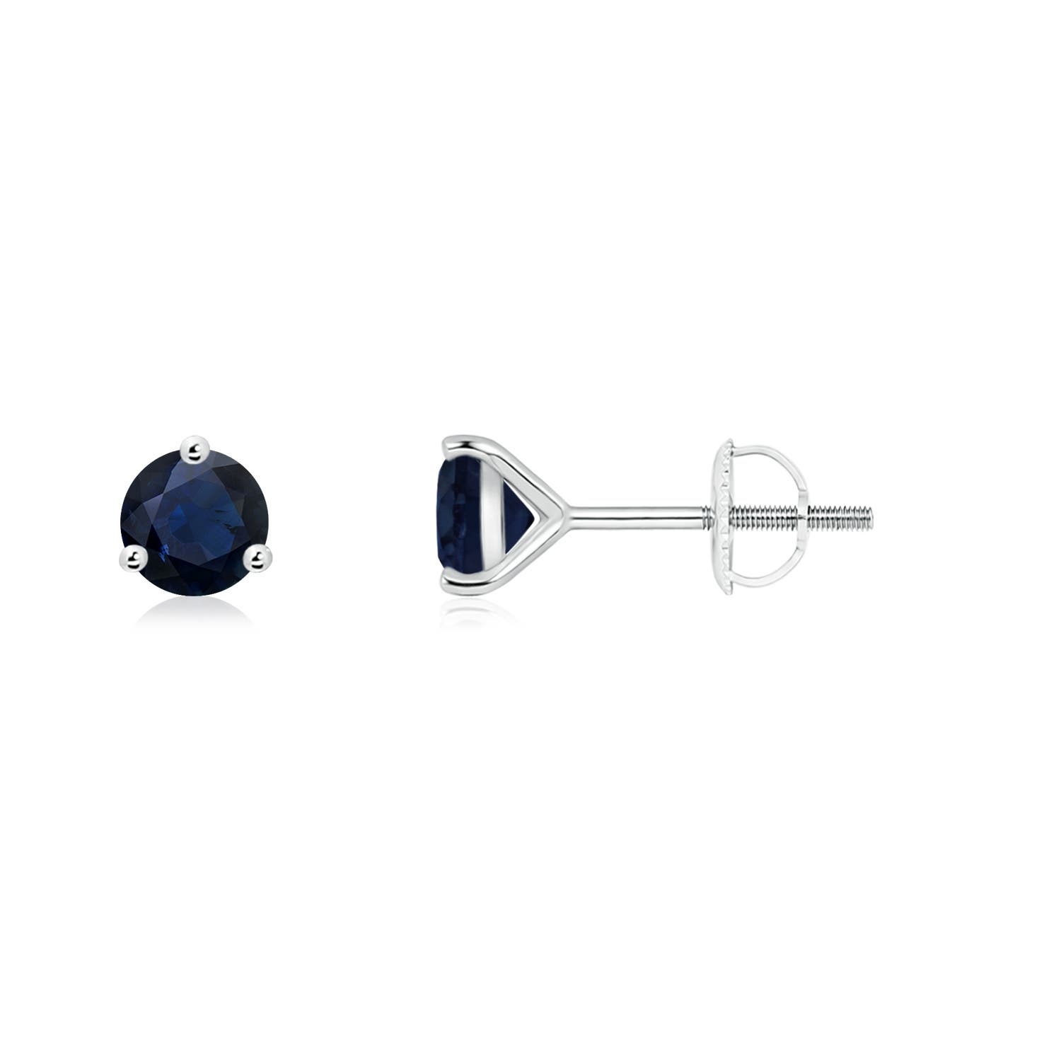 A - Blue Sapphire / 0.66 CT / 14 KT White Gold